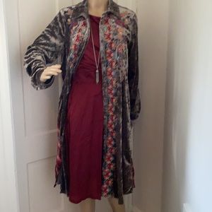 Boho Austin style long “shirt dress” or coat